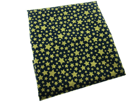 ** MICHAEL MILLER" CATS CRADLE- STARBRITE" - NAVY - FAT QUARTER - GOLD STARS - ThreadandTrimmings