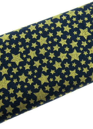 ** MICHAEL MILLER" CATS CRADLE- STARBRITE" - NAVY - FAT QUARTER - GOLD STARS - ThreadandTrimmings