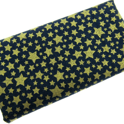 ** MICHAEL MILLER" CATS CRADLE- STARBRITE" - NAVY - FAT QUARTER - GOLD STARS - ThreadandTrimmings