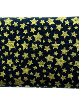 ** MICHAEL MILLER" CATS CRADLE- STARBRITE" - NAVY - FAT QUARTER - GOLD STARS - ThreadandTrimmings