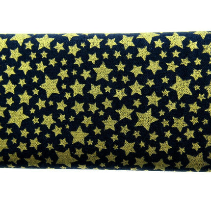 ** MICHAEL MILLER" CATS CRADLE- STARBRITE" - NAVY - FAT QUARTER - GOLD STARS - ThreadandTrimmings