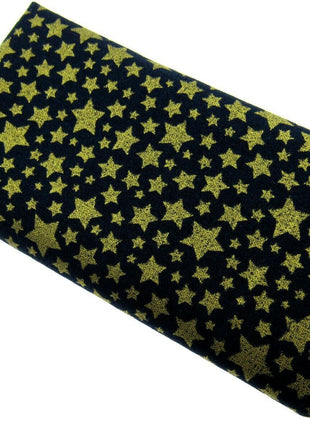** MICHAEL MILLER" CATS CRADLE- STARBRITE" - NAVY - FAT QUARTER - GOLD STARS - ThreadandTrimmings