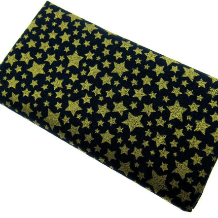 ** MICHAEL MILLER" CATS CRADLE- STARBRITE" - NAVY - FAT QUARTER - GOLD STARS - ThreadandTrimmings
