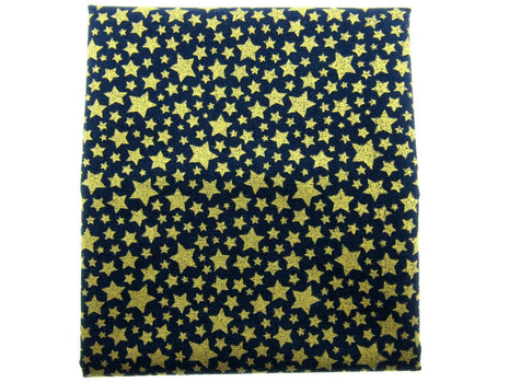** MICHAEL MILLER" CATS CRADLE- STARBRITE" - NAVY - FAT QUARTER - GOLD STARS - ThreadandTrimmings