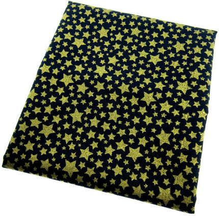 ** MICHAEL MILLER" CATS CRADLE- STARBRITE" - NAVY - FAT QUARTER - GOLD STARS - ThreadandTrimmings