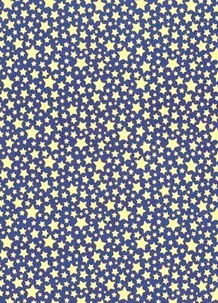 ** MICHAEL MILLER" CATS CRADLE- STARBRITE" - NAVY - FAT QUARTER - GOLD STARS - ThreadandTrimmings