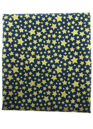 ** MICHAEL MILLER" CATS CRADLE- STARBRITE" - NAVY - FAT QUARTER - GOLD STARS - ThreadandTrimmings