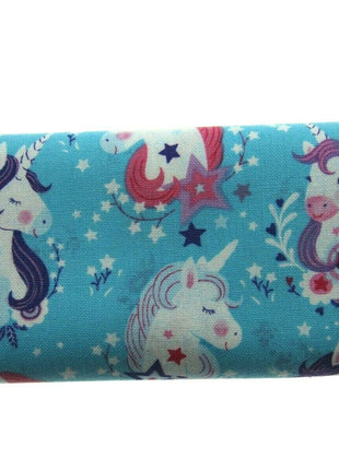 ** STUDIO E "UNICORN KISSES" FABRIC - FAT QUARTER - TURQUOISE , PINK , PURPLE - ThreadandTrimmings