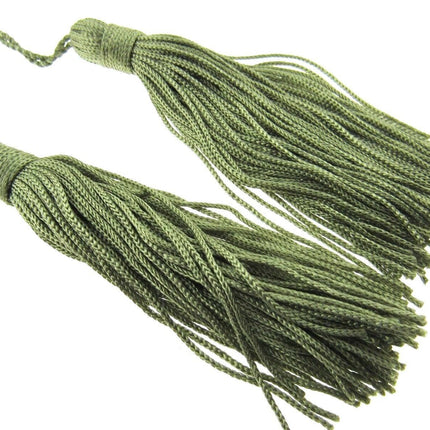 ** 100mm RAYON KEY TASSELS x 2 (MADE BY BRITISH TRIMMINGS) - ThreadandTrimmings