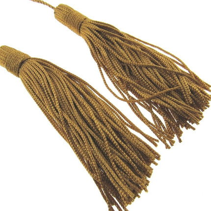 ** 100mm RAYON KEY TASSELS x 2 (MADE BY BRITISH TRIMMINGS) - ThreadandTrimmings