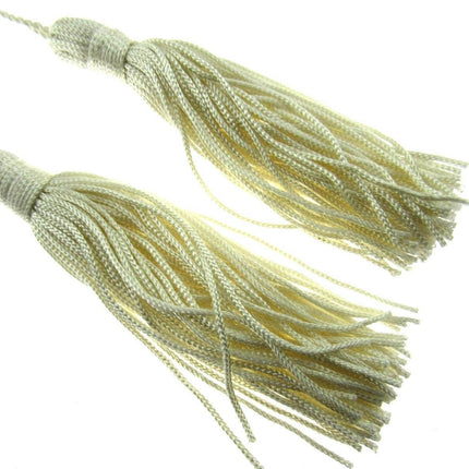 ** 100mm RAYON KEY TASSELS x 2 (MADE BY BRITISH TRIMMINGS) - ThreadandTrimmings