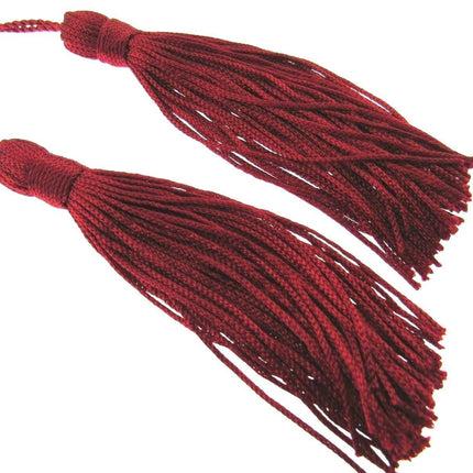 ** 100mm RAYON KEY TASSELS x 2 (MADE BY BRITISH TRIMMINGS) - ThreadandTrimmings