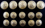 A Set of Gold Metal Military Shield Blazer Buttons B1978
