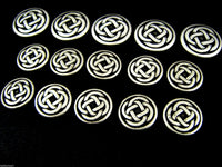 A Set Of Celtic Antique Oxidised Silver Metal Buttons B75