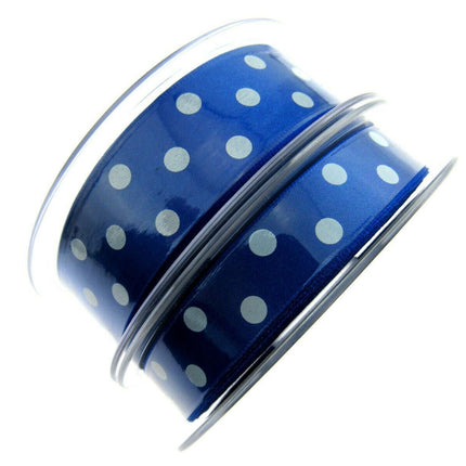 Spotty Satin Polka Dot Ribbon by Berrisford's From The Essentials Range - 15mm - ThreadandTrimmings