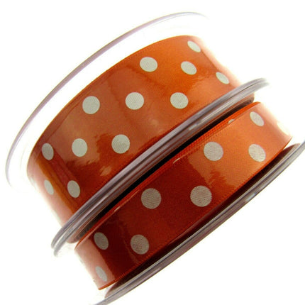 ** 25mm BERISFORDS ESSENTIALS POLKA DOT SATIN RIBBON - ThreadandTrimmings