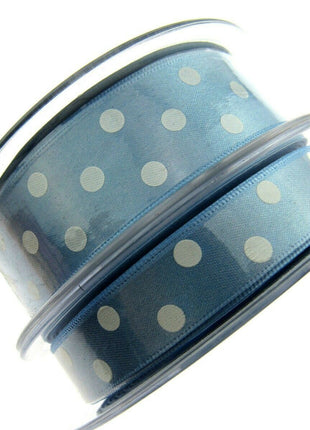 ** 25mm BERISFORDS ESSENTIALS POLKA DOT SATIN RIBBON - ThreadandTrimmings