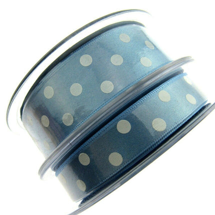 ** 25mm BERISFORDS ESSENTIALS POLKA DOT SATIN RIBBON - ThreadandTrimmings