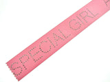 Pink Satin Ribbon with "Special Girl" Message in Daimante Print - 1m Length 40mm