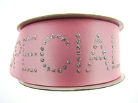 Pink Satin Ribbon with "Special Girl" Message in Daimante Print - 1m Length 40mm