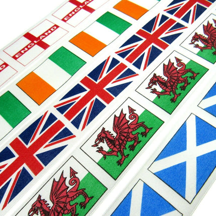 Flag Ribbon - Welsh Dragon, St George, St Andrews, Irish Tri by Berisfords - ThreadandTrimmings