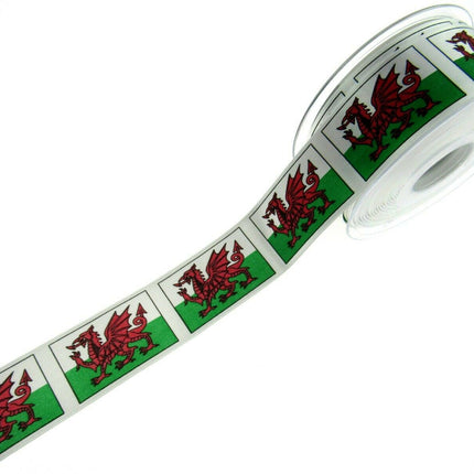 Flag Ribbon - Welsh Dragon, St George, St Andrews, Irish Tri by Berisfords - ThreadandTrimmings