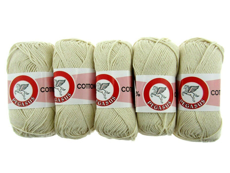 5 balls of ecru dish cloth cotton