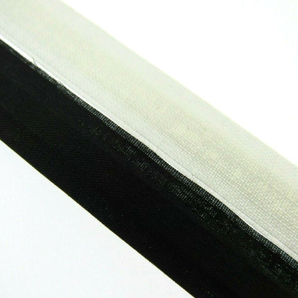 13mm COTTON COVERED BONING, - BLACK or WHITE TWILL - CENTRE PLACED - 20 METERS - ThreadandTrimmings