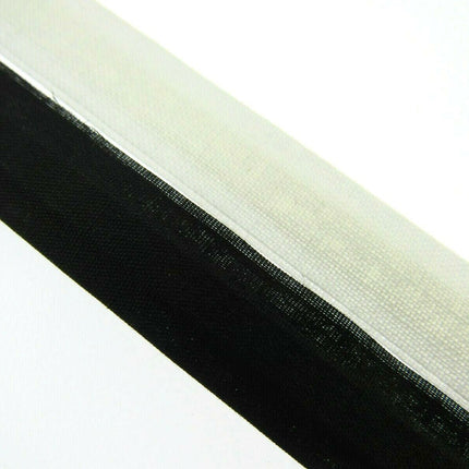 13mm COTTON COVERED BONING, - BLACK or WHITE TWILL - CENTRE PLACED - 20 METERS - ThreadandTrimmings