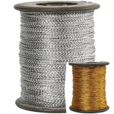 0.5mm METALLIC GOLD or SILVER THREAD - HANGING THREAD or JEWELRY CORD - ThreadandTrimmings