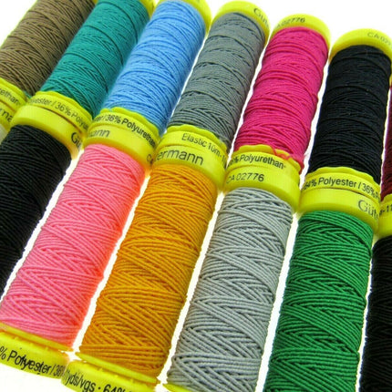 ** GUTERMANN ELASTIC THREAD for GIMP, SHIRRING & SMOCKING 10m REELS - ThreadandTrimmings