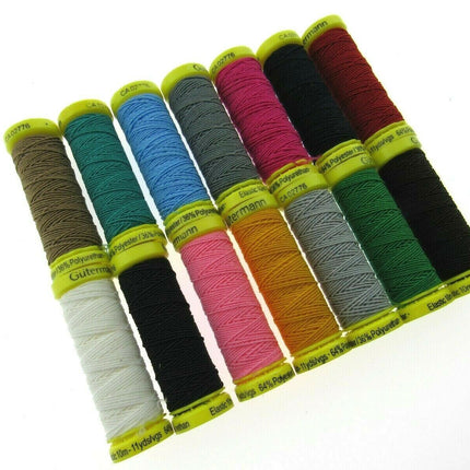 ** GUTERMANN ELASTIC THREAD for GIMP, SHIRRING & SMOCKING 10m REELS - ThreadandTrimmings