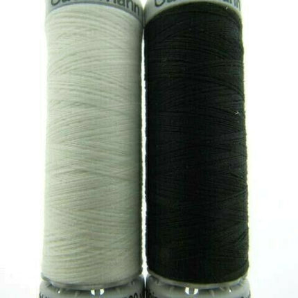 ** GUTERMANN SULKY BOBBIN EMBROIDERY THREAD 200m REELS BLACK or WHITE - ThreadandTrimmings