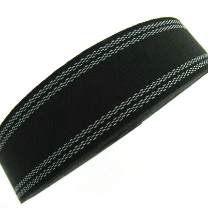 STRAIGHT WASHABLE PETERSHAM - WHOLE ROLL - BLACK or WHITE 25mm or 38mm - ThreadandTrimmings