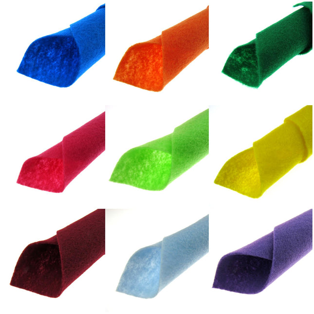 ** A4 SIZE ECO FELT CRAFT FABRIC - 9" x 12"  - MADE of RECYCLED BOTTLES - ThreadandTrimmings
