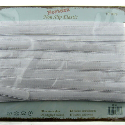 Non Slip Garment Elastic with Silicon Grip for BRA & LINGERIE SOLUTIONS 10mm - ThreadandTrimmings