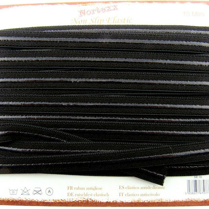 Non Slip Garment Elastic with Silicon Grip for BRA & LINGERIE SOLUTIONS 10mm - ThreadandTrimmings