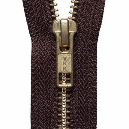 YKK BRASS METAL OPEN END ZIPPER #5 Zip CHAIN CHOOSE FROM 6 COLOURS & 11 SIZES - ThreadandTrimmings