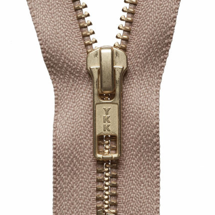 YKK BRASS METAL OPEN END ZIPPER #5 Zip CHAIN CHOOSE FROM 6 COLOURS & 11 SIZES - ThreadandTrimmings