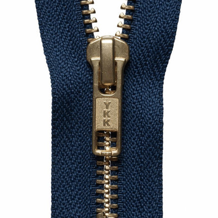 YKK BRASS METAL OPEN END ZIPPER #5 Zip CHAIN CHOOSE FROM 6 COLOURS & 11 SIZES - ThreadandTrimmings