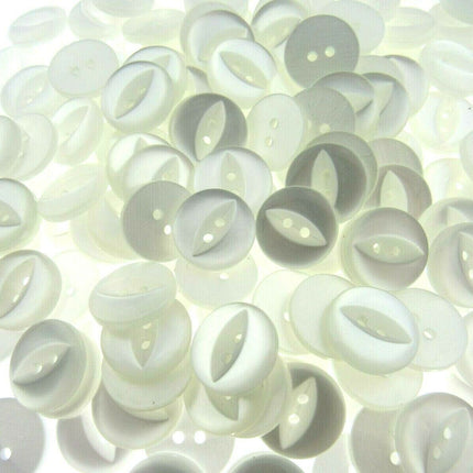 Round Fish Eye Buttons - Fisheye Baby Buttons - 14mm (9/16") - Size 22 - ThreadandTrimmings