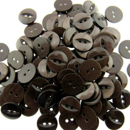 Round Fish Eye Sew Through Buttons For Baby Wear - Small Size 18 / 11.5mm - ThreadandTrimmings