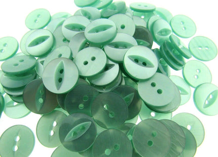 Round Fish Eye Buttons - Fisheye Baby Buttons - 14mm (9/16") - Size 22 - ThreadandTrimmings
