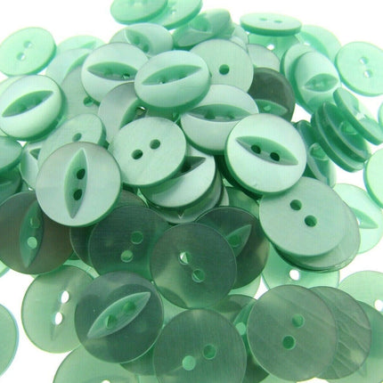 Round Fish Eye Buttons - Fisheye Baby Buttons - 14mm (9/16") - Size 22 - ThreadandTrimmings