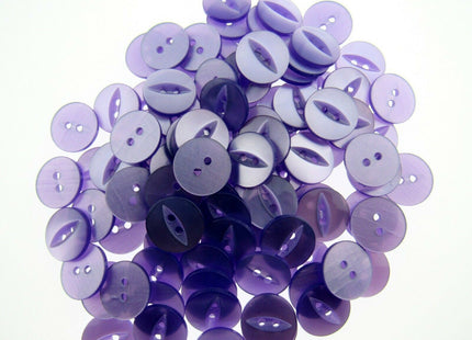 Round Fish Eye Buttons - Fisheye Baby Buttons - 14mm (9/16") - Size 22 - ThreadandTrimmings