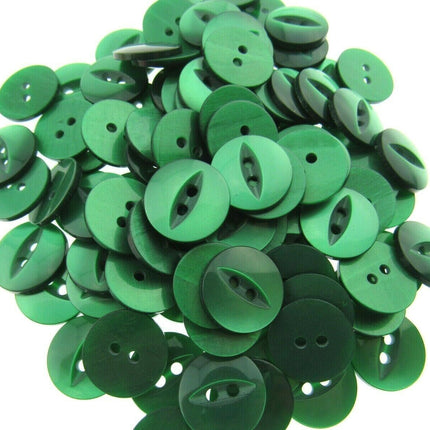 Round Fish Eye Sew Through Buttons For Baby Wear - Small Size 18 / 11.5mm - ThreadandTrimmings