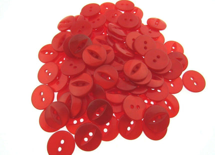Round Fish Eye Buttons - Fisheye Baby Buttons - 14mm (9/16") - Size 22 - ThreadandTrimmings