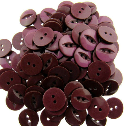Round Fish Eye Sew Through Buttons For Baby Wear - Small Size 18 / 11.5mm - ThreadandTrimmings
