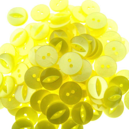 Round Fish Eye Sew Through Buttons For Baby Wear - Small Size 18 / 11.5mm - ThreadandTrimmings