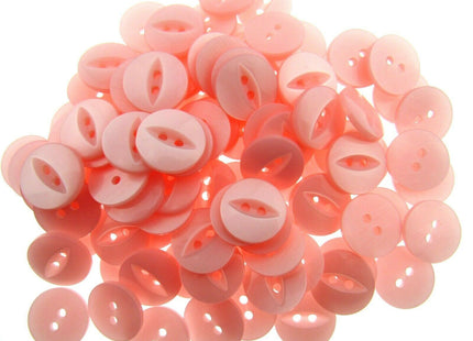 Round Fish Eye Buttons - Fisheye Baby Buttons - 14mm (9/16") - Size 22 - ThreadandTrimmings